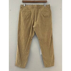 J. Crew Mens Brown Yellow Cotton Linen Blend Dress Pants 34x30 Trousers